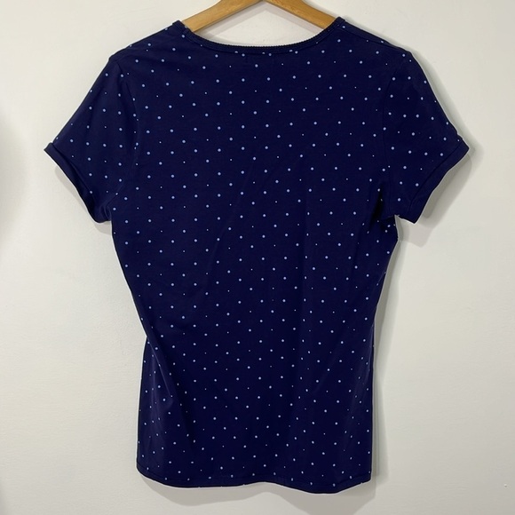 US Polo Set of 3 Polka Dot V-Neck T-Shirts Women's Size Large Red, Blue, Black - Picture 4 of 15